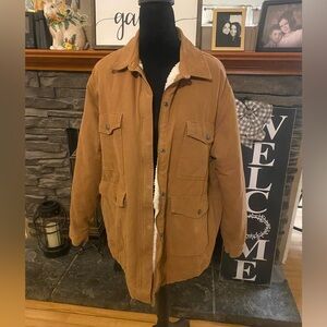 Dickies Brown Sherpa-Lined Work/Chore Jacket for Women